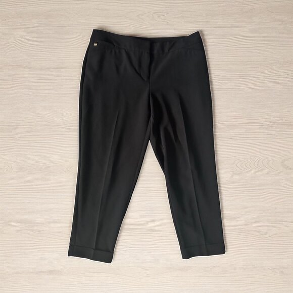 WHITE HOUSE BLACK MARKET WHBM Black Crop Dress Pants Size 6 - Picture 1 of 8